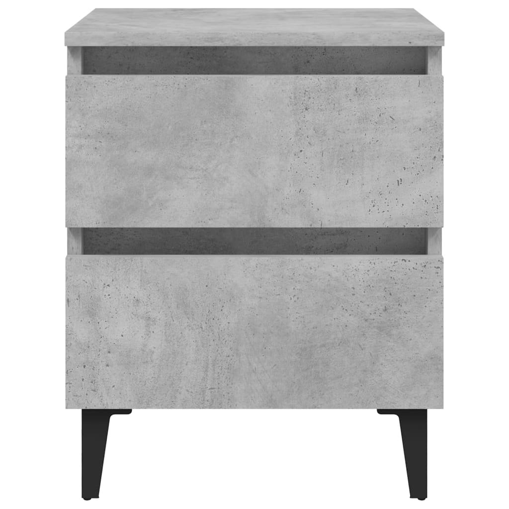 Nattbord 2 stk betonggrå 40x35x50 cm sponplate