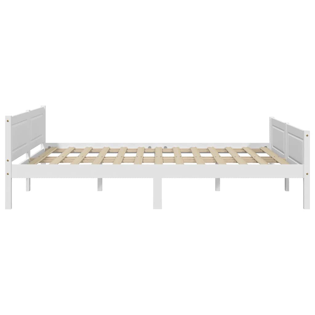 Sengeramme hvit heltre furu 140x200 cm
