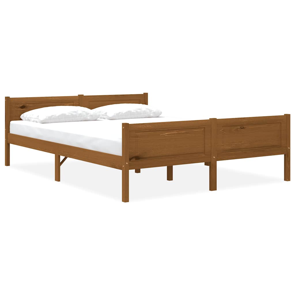 Sengeramme heltre furu honningbrun 140x200 cm