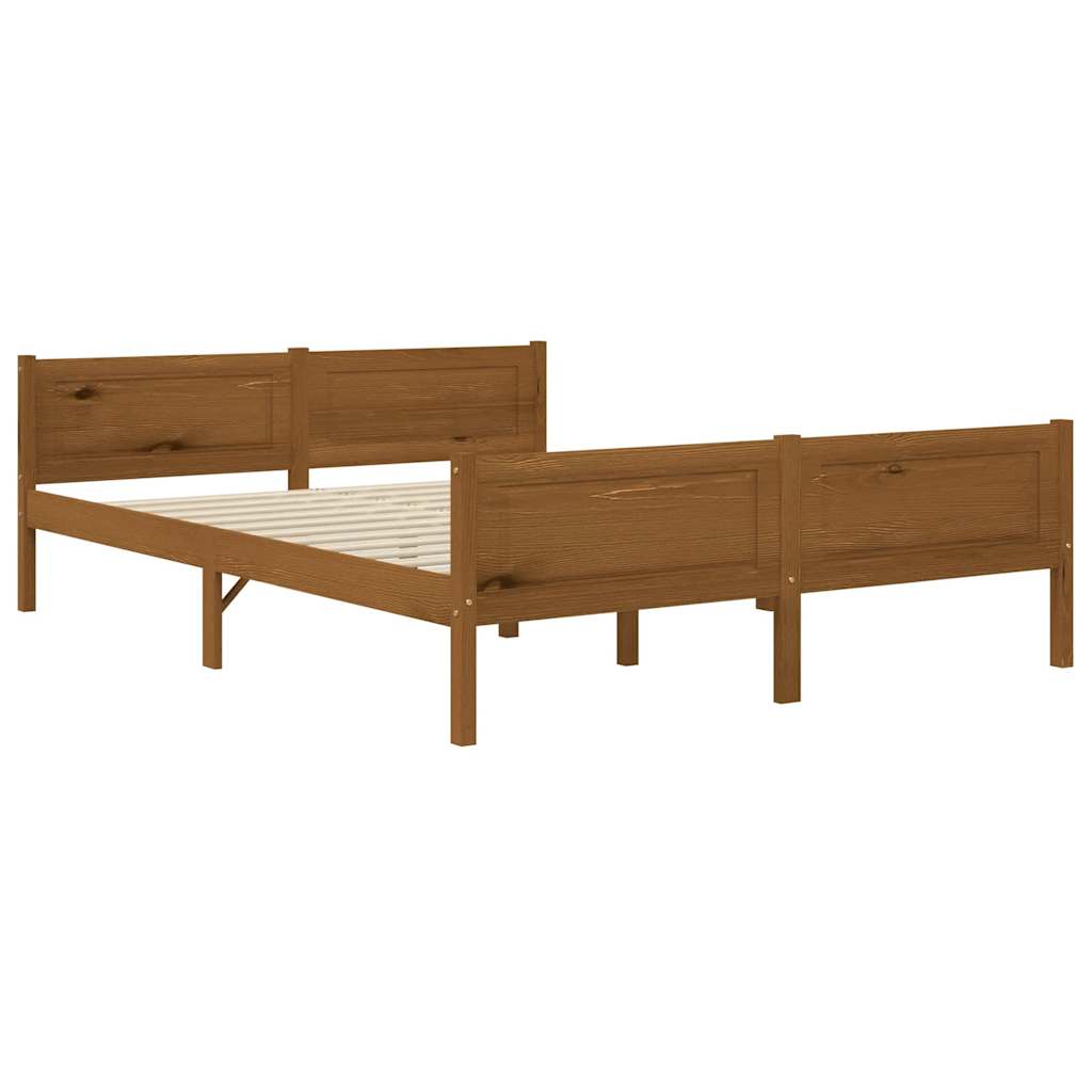 Sengeramme heltre furu honningbrun 140x200 cm