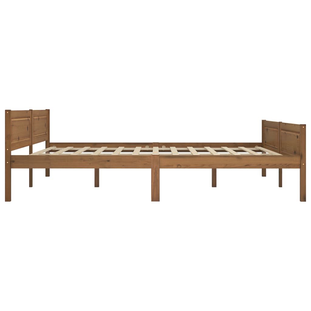 Sengeramme heltre furu honningbrun 180x200 cm