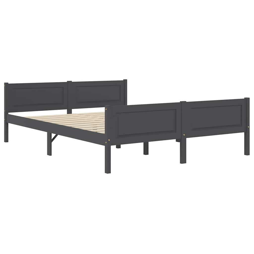 Sengeramme heltre furu grå 120x200 cm