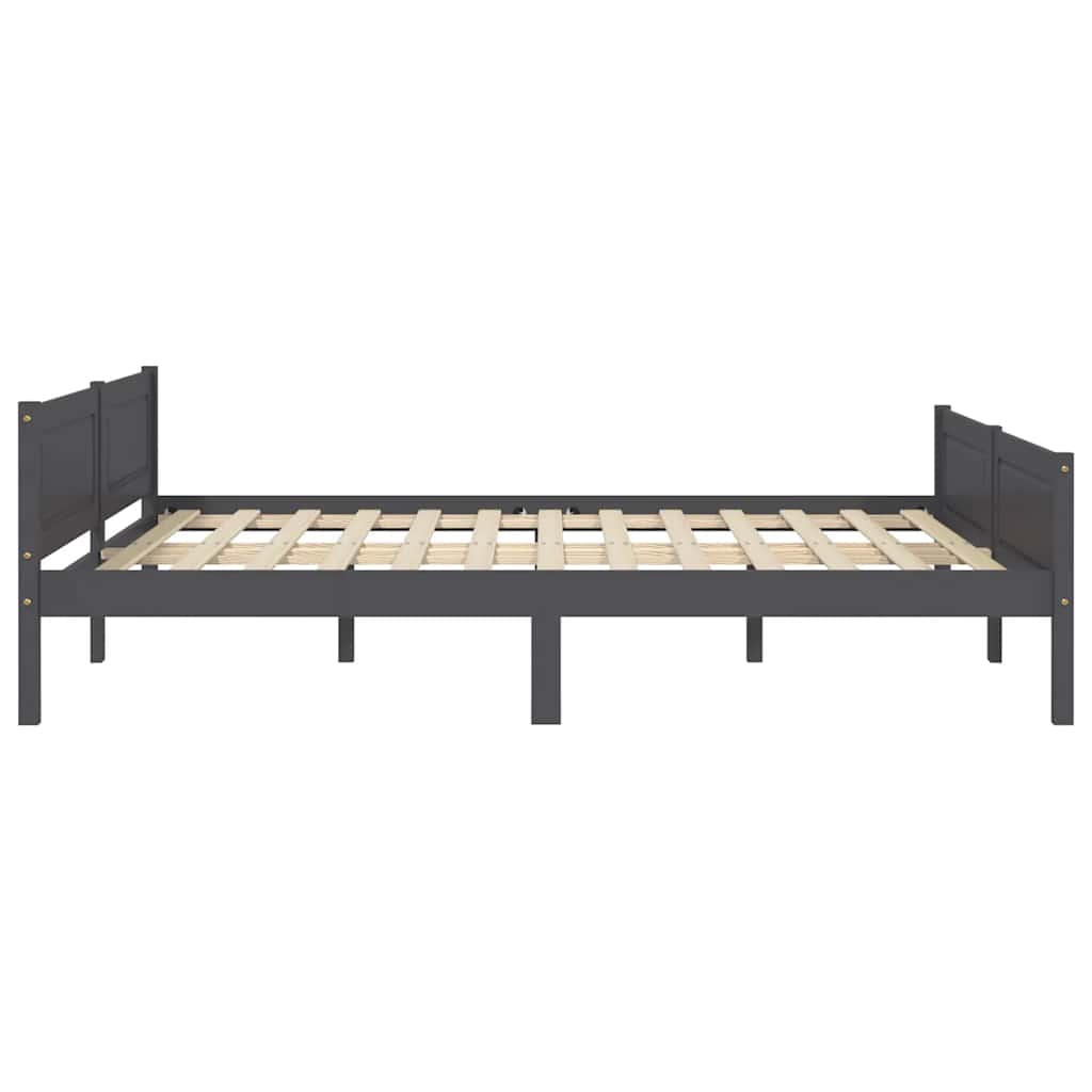 Sengeramme heltre furu grå 120x200 cm