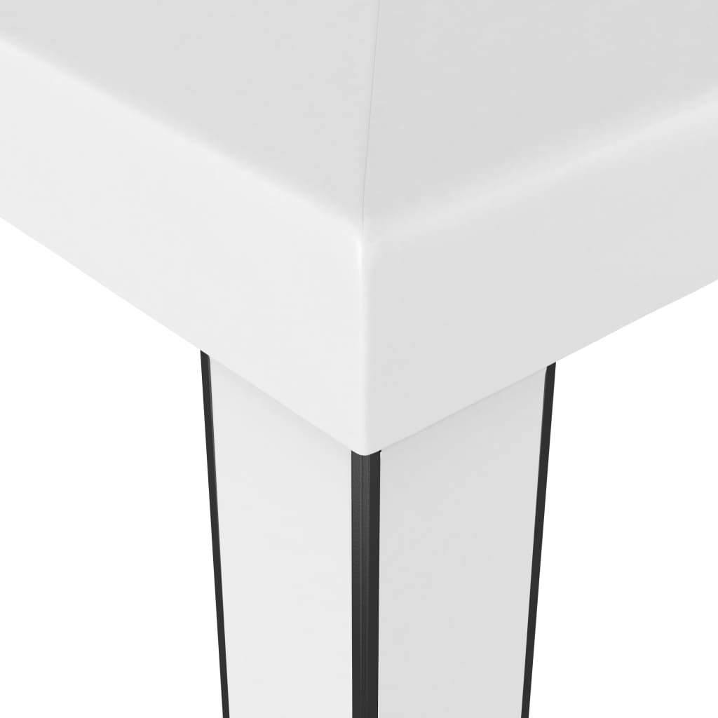 Paviljong med dobbelt tak og LED-lysslynge 3x3 m hvit