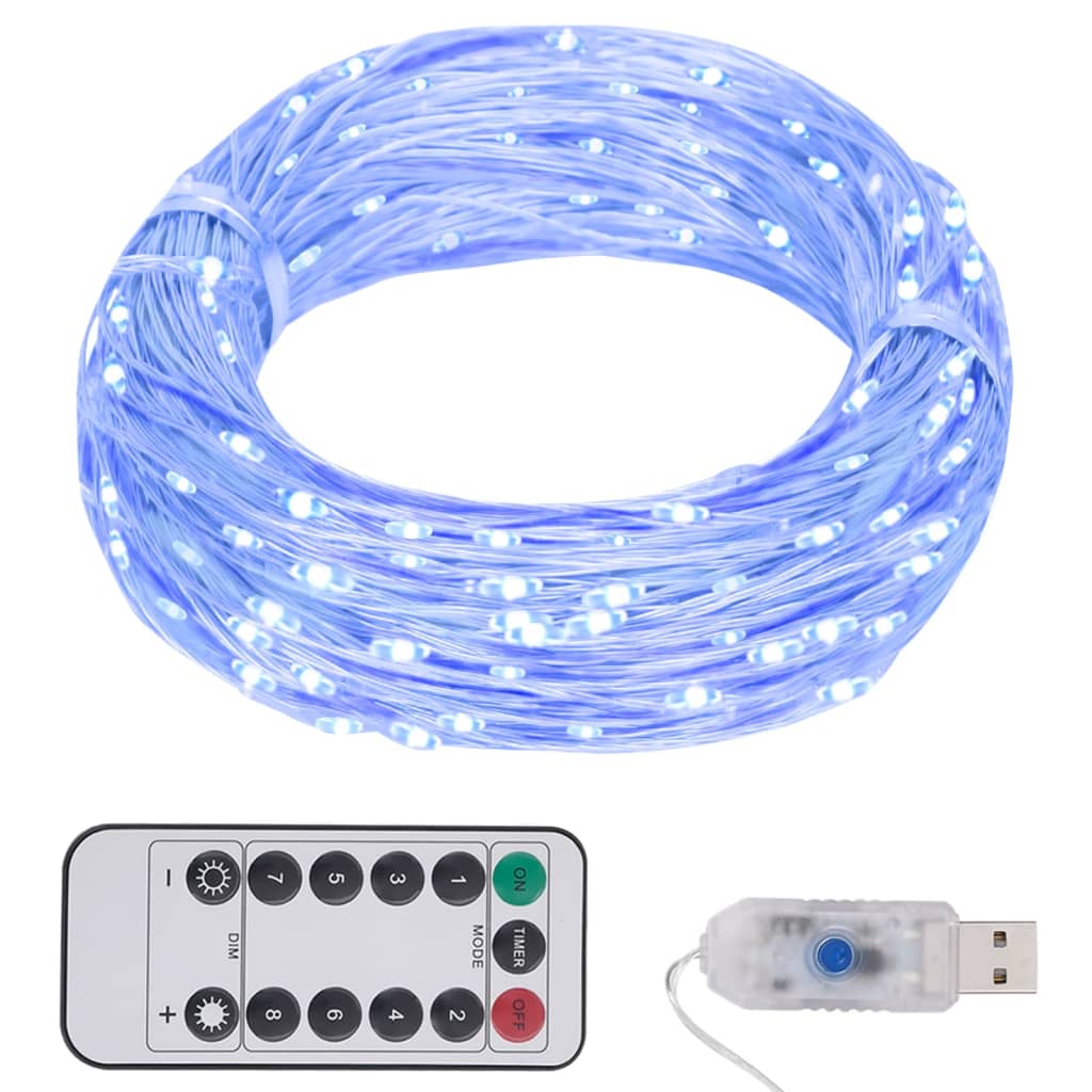 LED-strenglys med 300 lysdioder blå 30 m