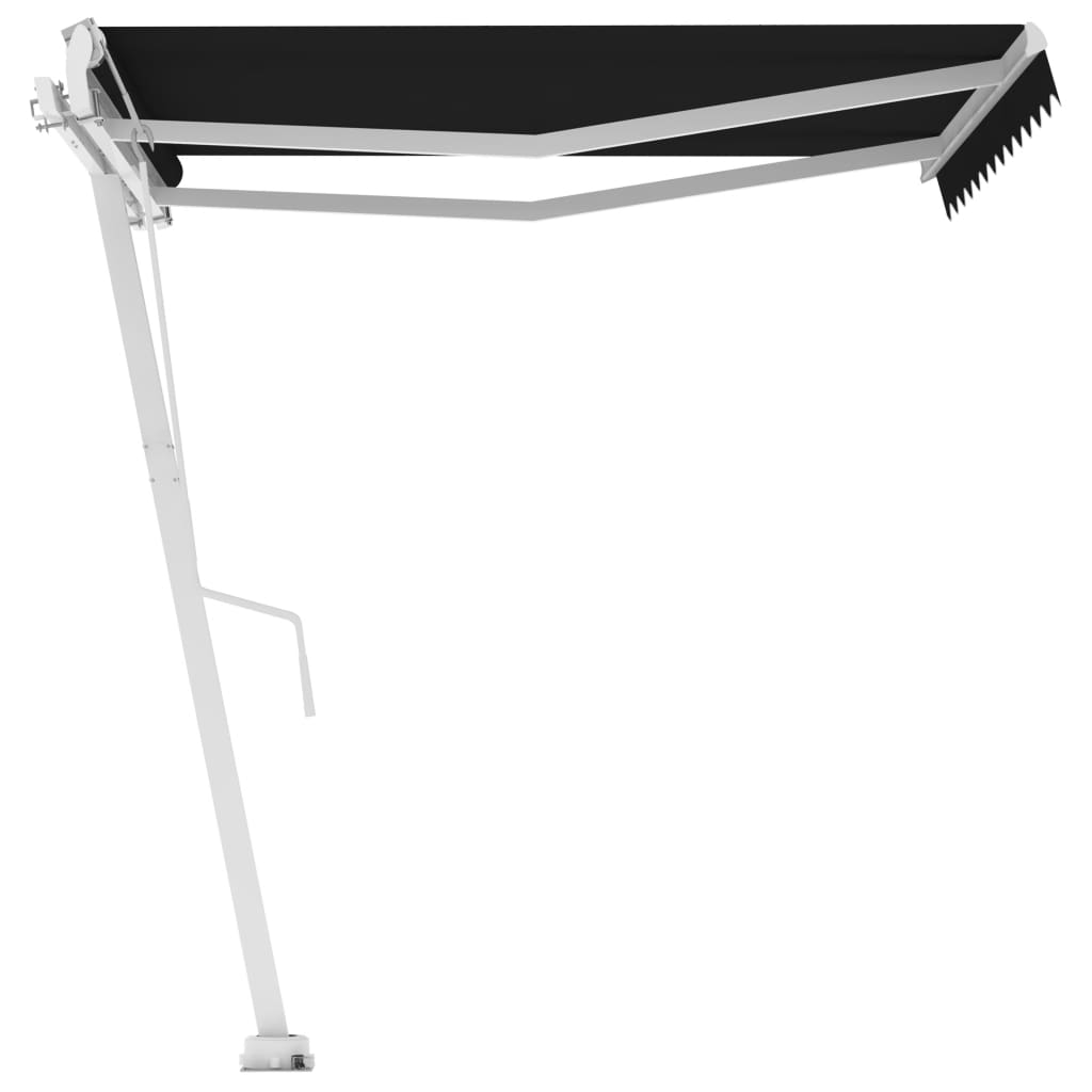 Frittstående automatisk markise 350x250 cm antrasitt