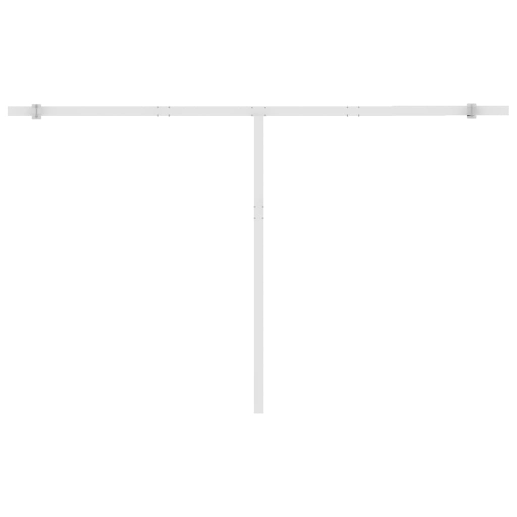 Frittstående automatisk markise 450x300cm blå og hvit