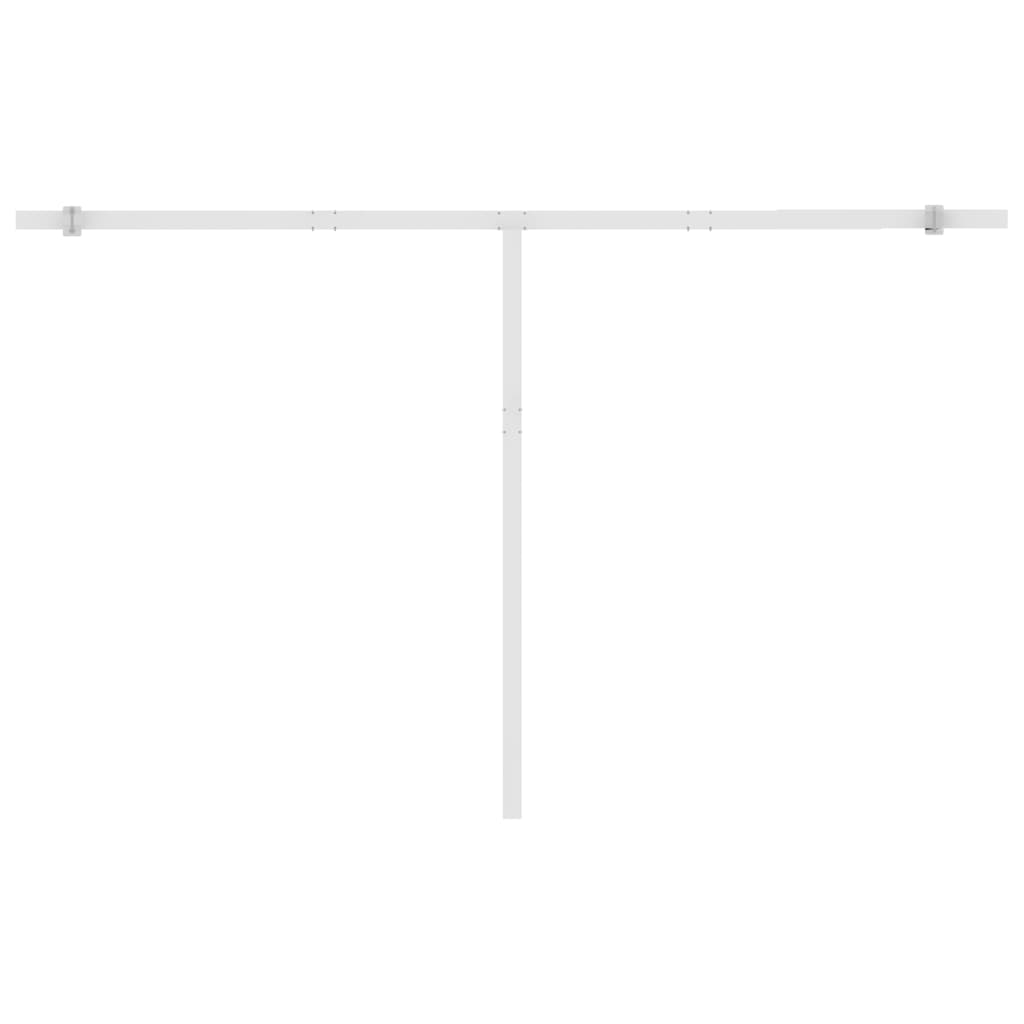 Frittstående automatisk markise 400x350cm gul og hvit