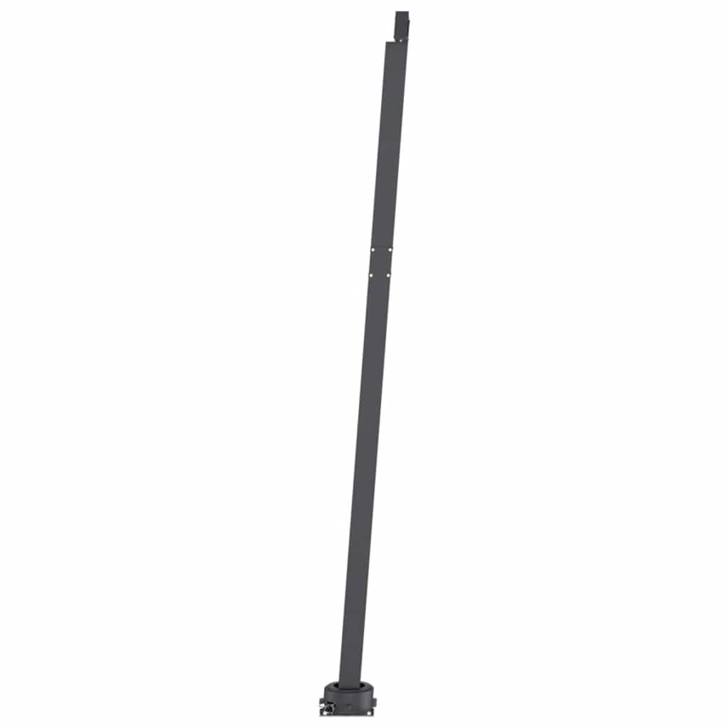 Manuell uttrekkbar markise med LED 300x250 cm oransje og brun