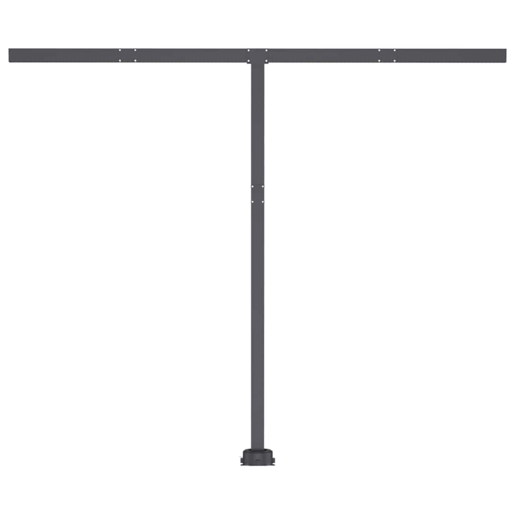 Manuell uttrekkbar markise med LED 300x250 cm oransje og brun