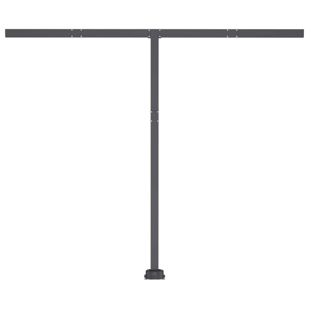 Manuell uttrekkbar markise med LED 350x250 cm gul og hvit