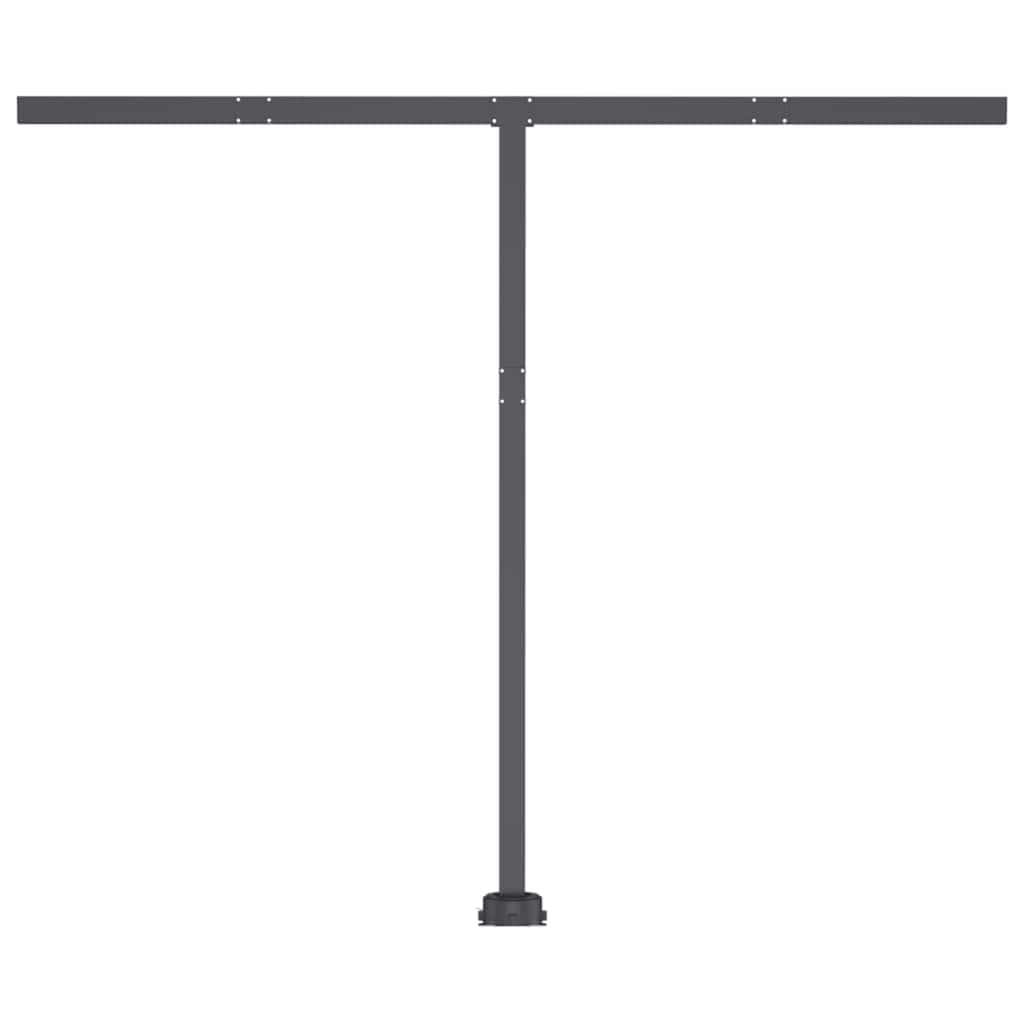 Manuell uttrekkbar markise med LED 350x250 cm antrasitt