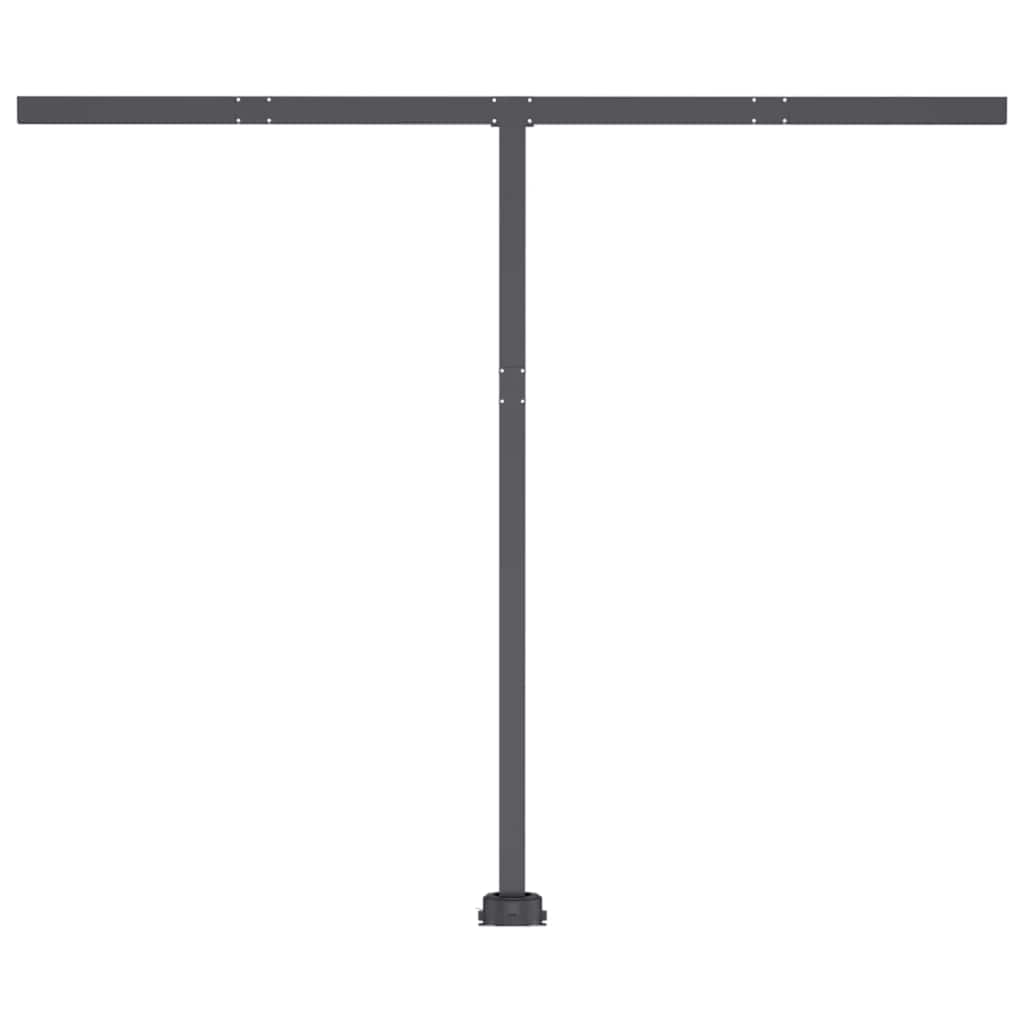 Manuell uttrekkbar markise med LED 350x250 cm oransje og brun