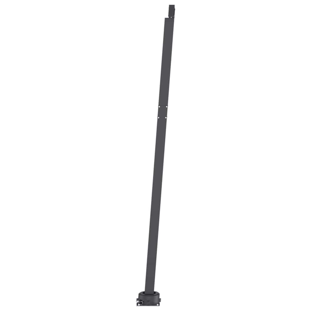 Manuell uttrekkbar markise med LED 350x250 cm oransje og brun