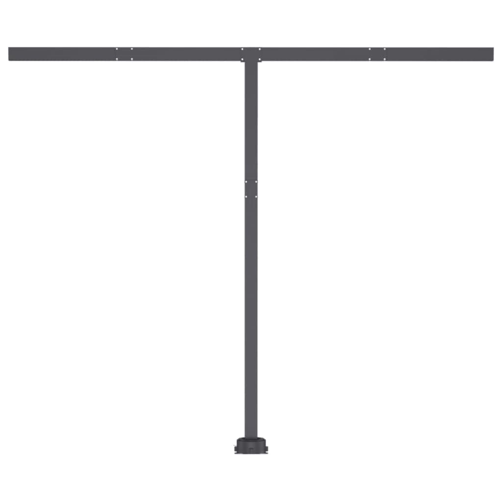 Frittstående automatisk markise 350x250 cm oransje/brun