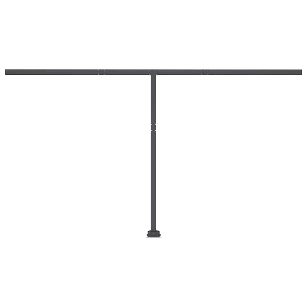Manuell uttrekkbar markise med LED 400x300 cm kremhvit