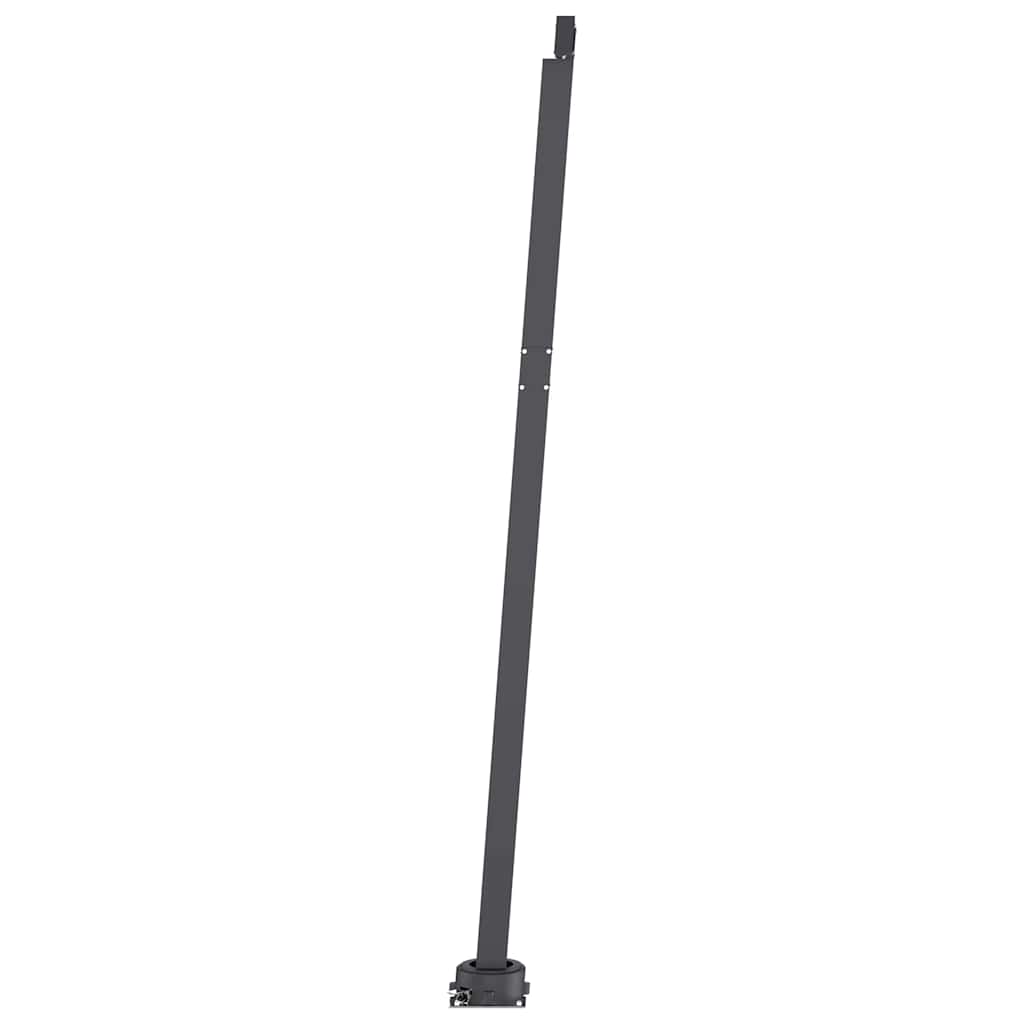 Manuell uttrekkbar markise med LED 450x300 cm oransje og brun