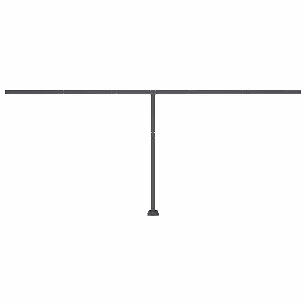 Manuell uttrekkbar markise med LED 600x300 cm kremhvit