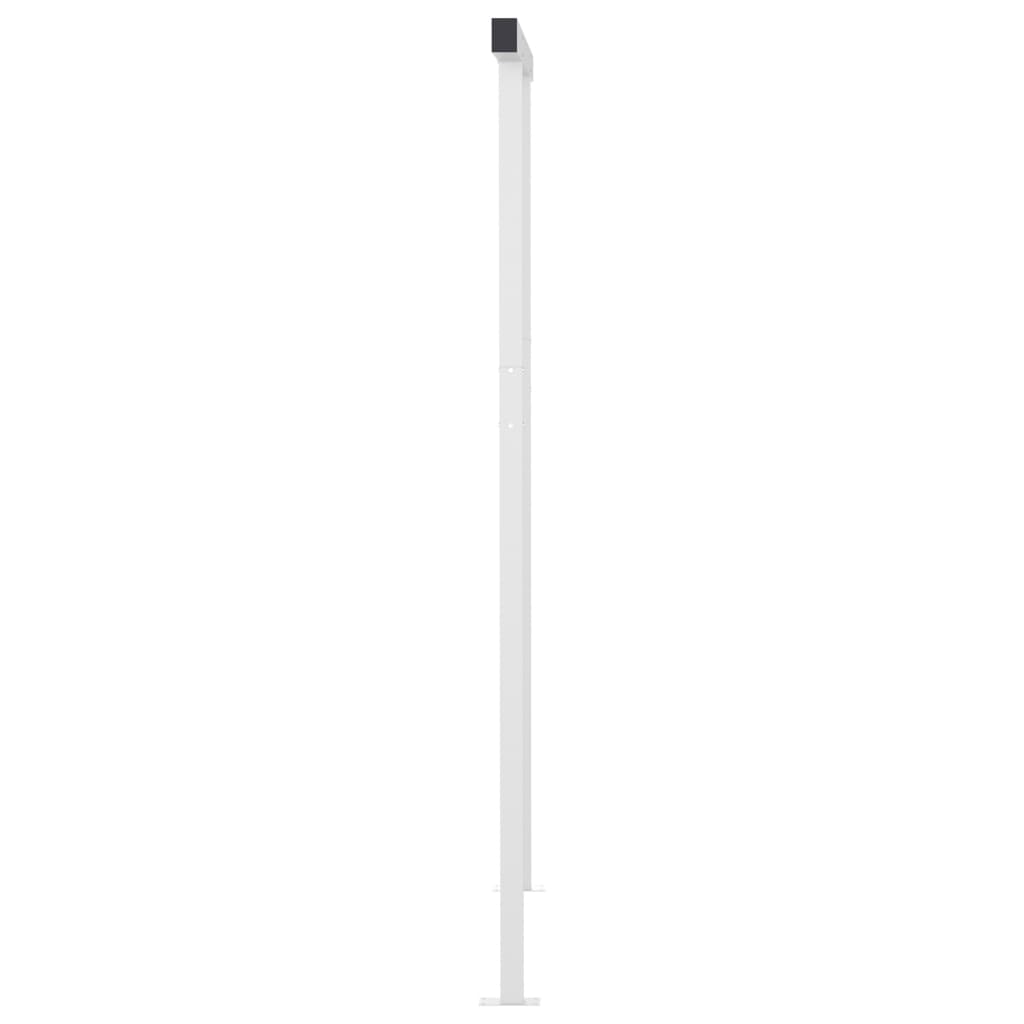 Manuell uttrekkbar markise med LED 4,5x3 m oransje og brun