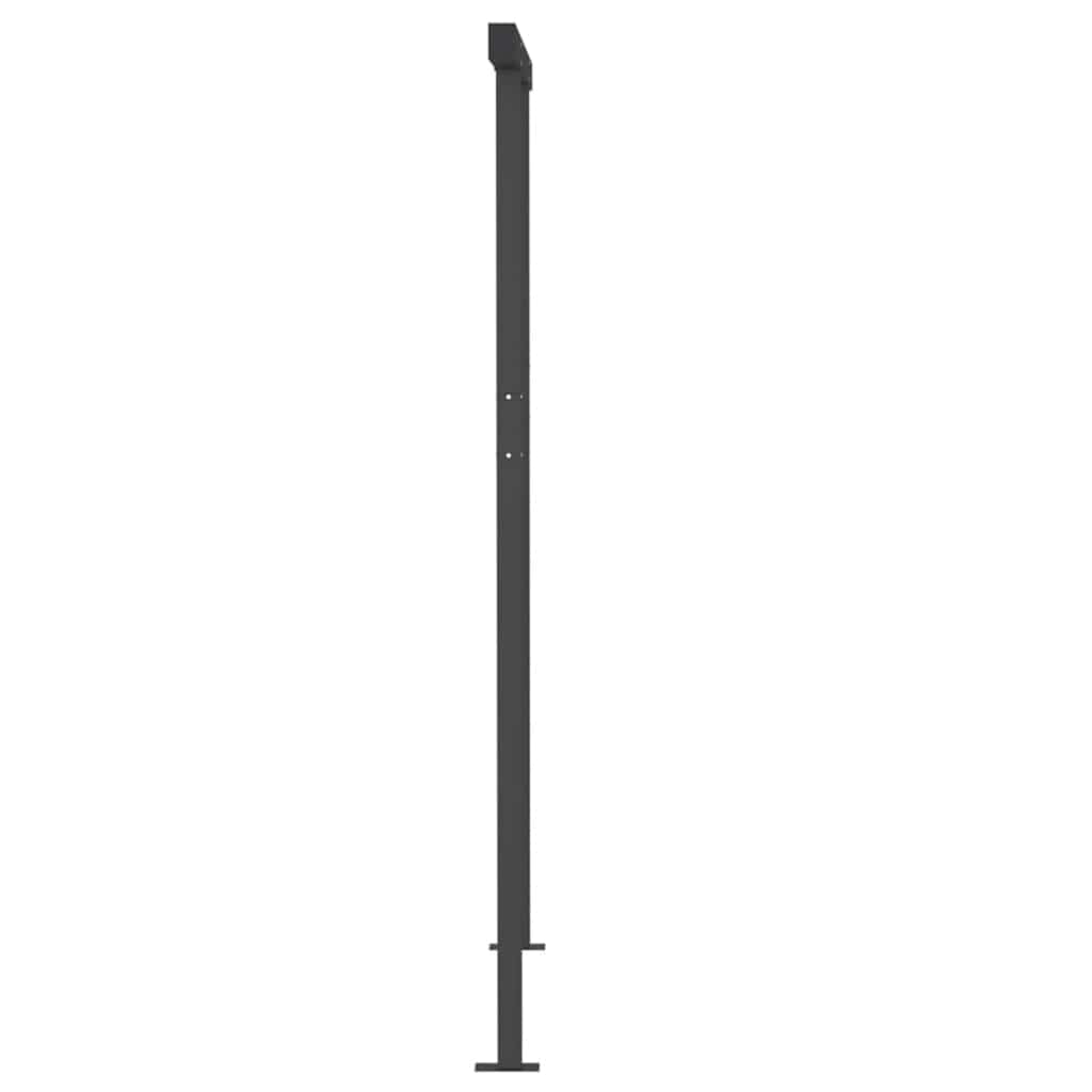 Manuell uttrekkbar markise med LED 3x2,5 m oransje og brun