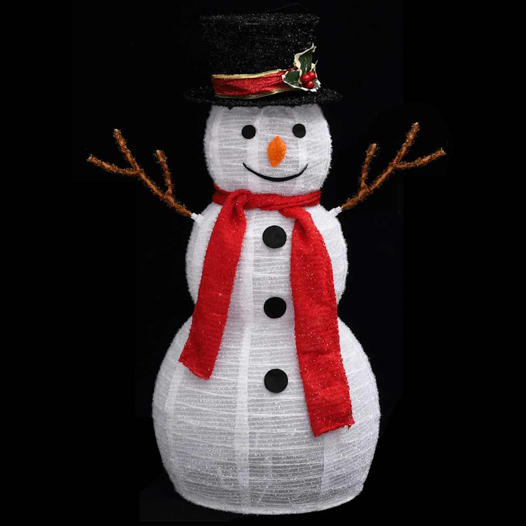 Dekorativ snømannfigur med LED luksusstoff 60cm