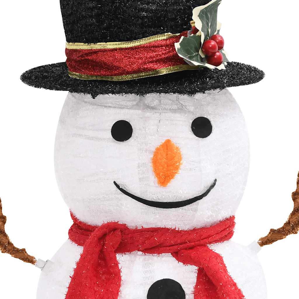 Dekorativ snømannfigur med LED luksusstoff 60cm