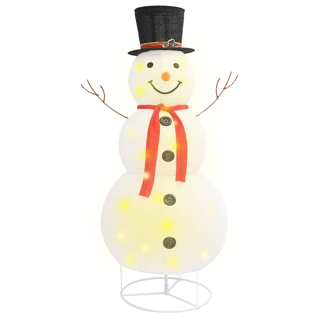 Dekorativ snømannfigur med LED luksusstoff 180cm