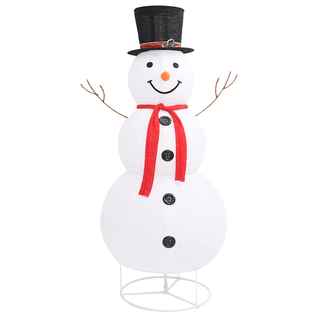 Dekorativ snømannfigur med LED luksusstoff 180cm