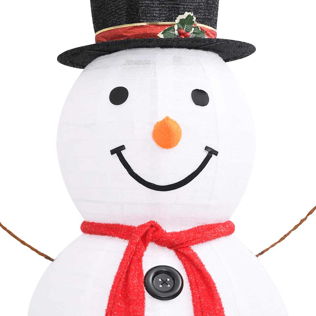 Dekorativ snømannfigur med LED luksusstoff 180cm