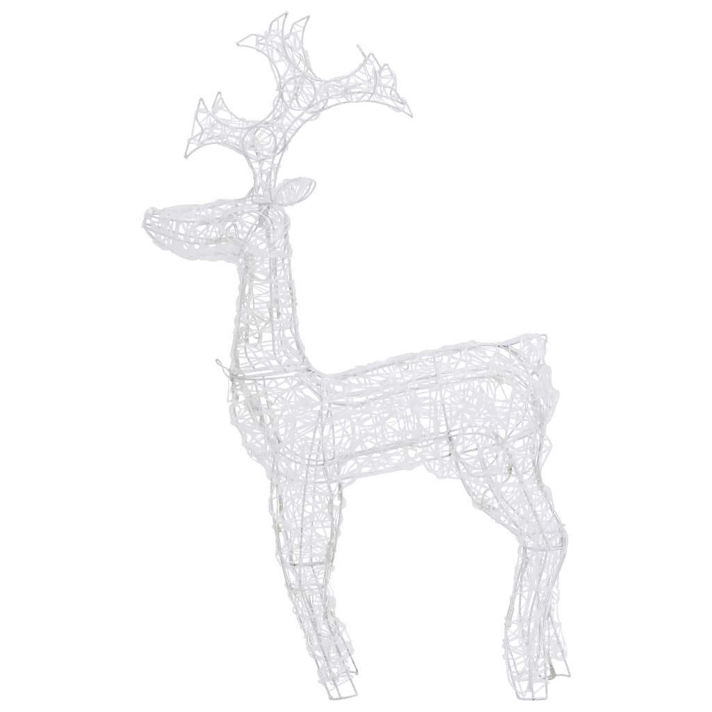 Reinsdyr julepynt 90 lysdioder 60x16x100 cm akryl