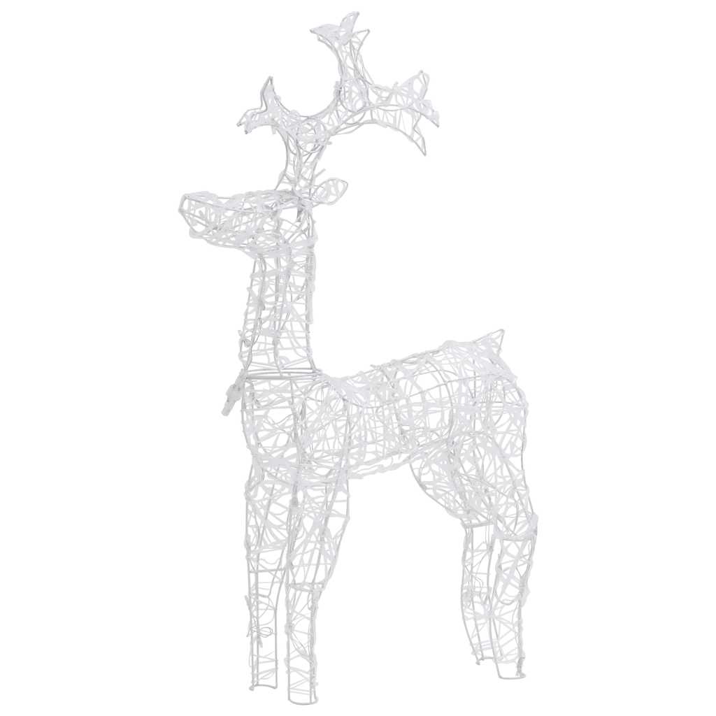 Reinsdyr julepynt 90 lysdioder 60x16x100 cm akryl