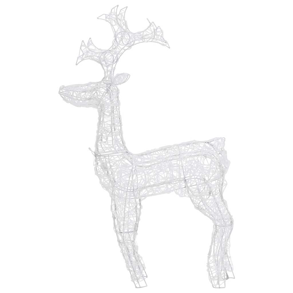 Reinsdyr julepynt 90 lysdioder 60x16x100 cm akryl