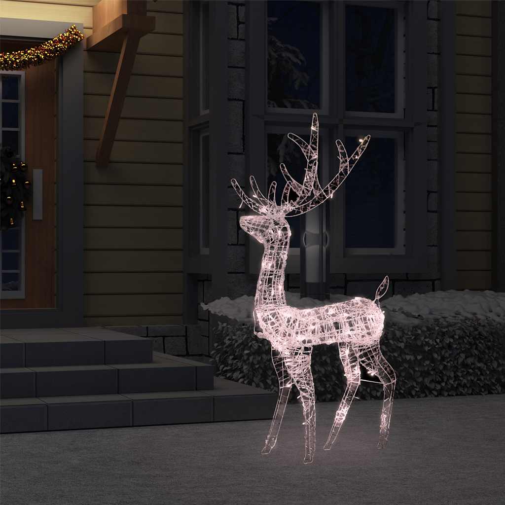 Julereinsdyr dekorasjon akryl 140 LED 120 cm varmhvit