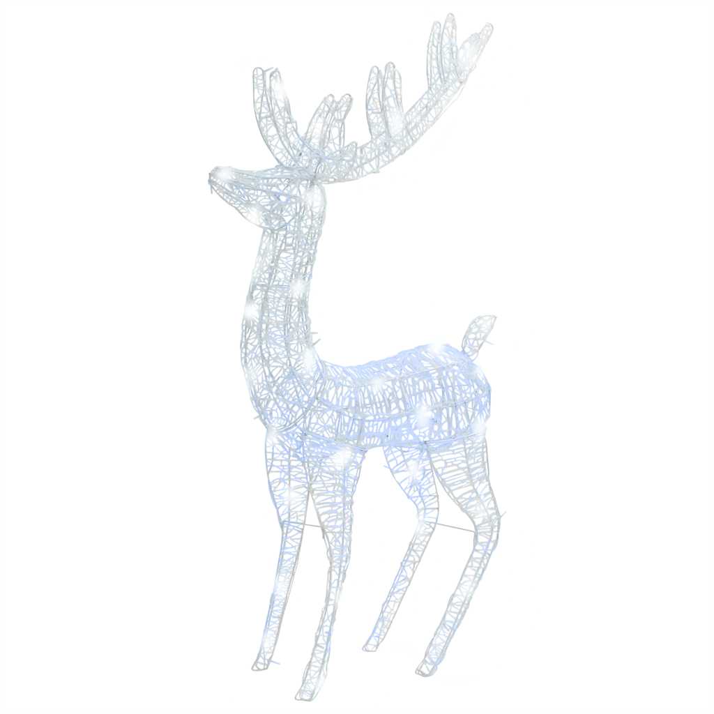 Julereinsdyr akryl 250 LED 180 cm kaldhvitt