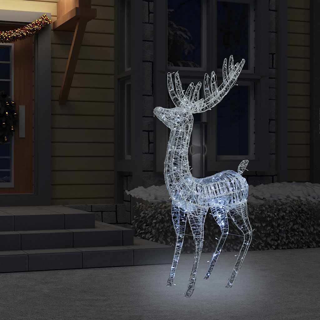 Julereinsdyr akryl 250 LED 180 cm kaldhvitt