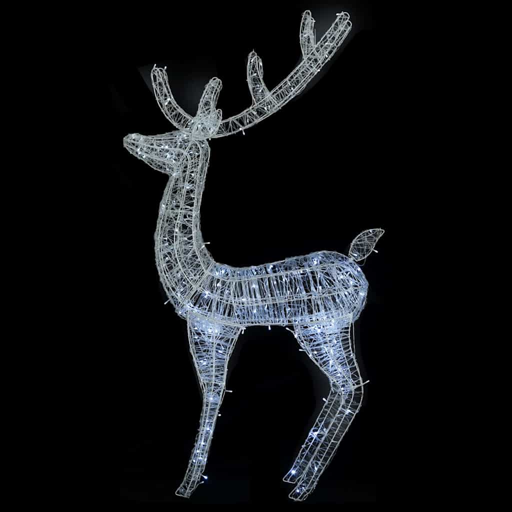 Julereinsdyr akryl 250 LED 180 cm kaldhvitt