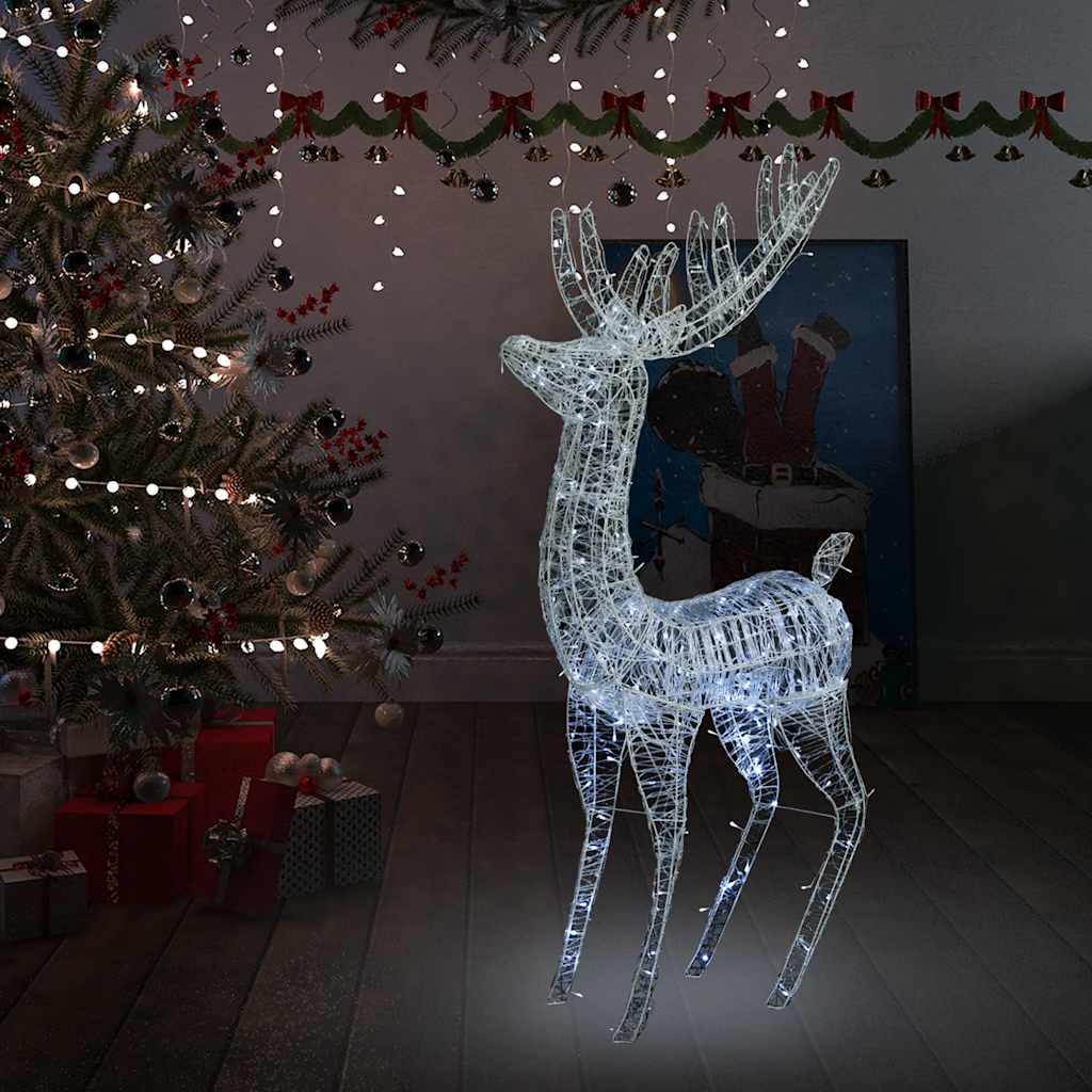 Julereinsdyr akryl 250 LED 180 cm kaldhvitt