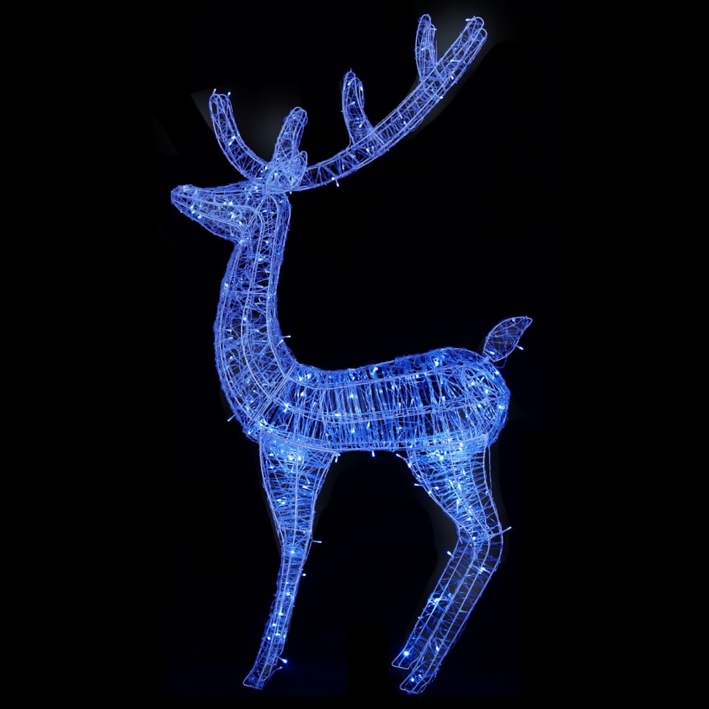 Julereinsdyr akryl 250 LED 180 cm blå