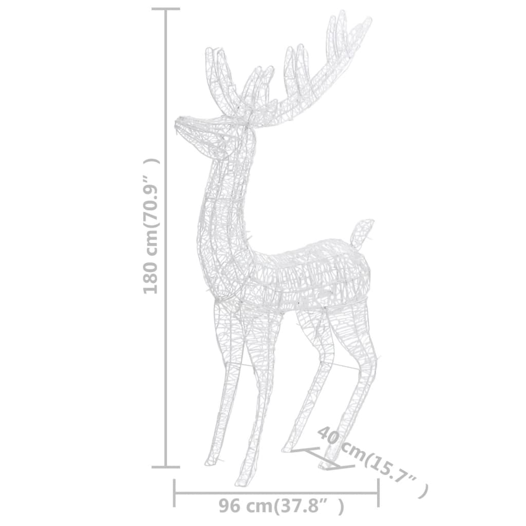 Julereinsdyr akryl 250 LED 180 cm blå