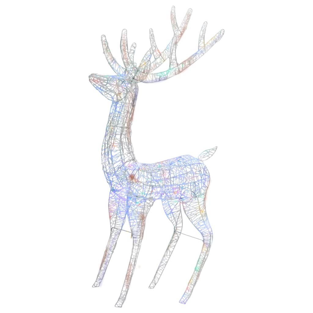 Julereinsdyr akryl 250 LED 180 cm flerfarget