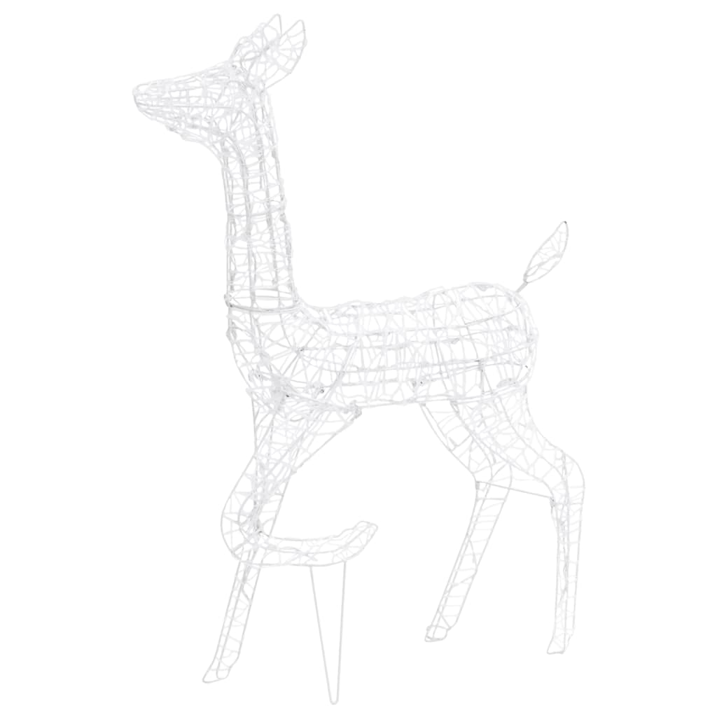 Julereinsdyrfamilie akryl 160 LED 160 cm varmhvit