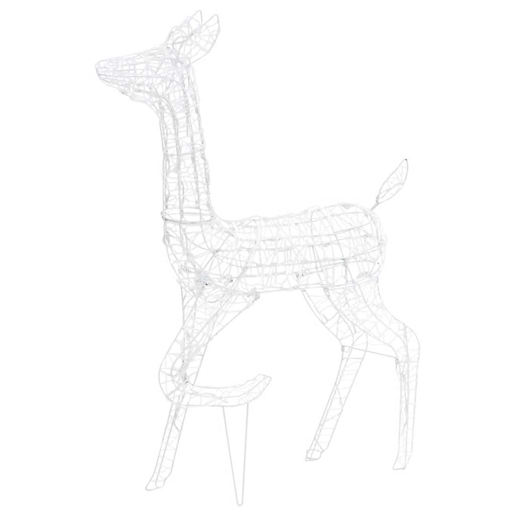 Julereinsdyrfamilie akryl 300 LED 160 cm varmhvit