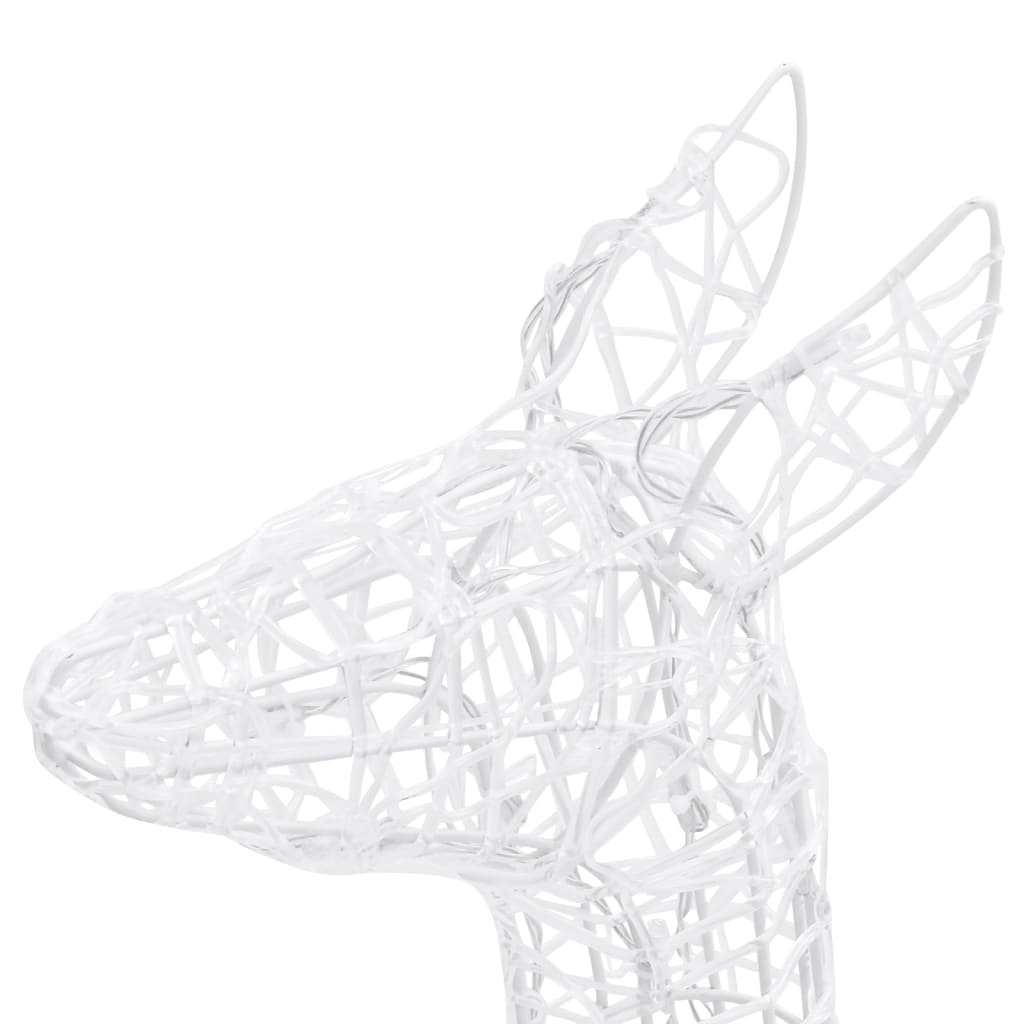 Julereinsdyrfamilie akryl 300 LED 160 cm kaldhvitt