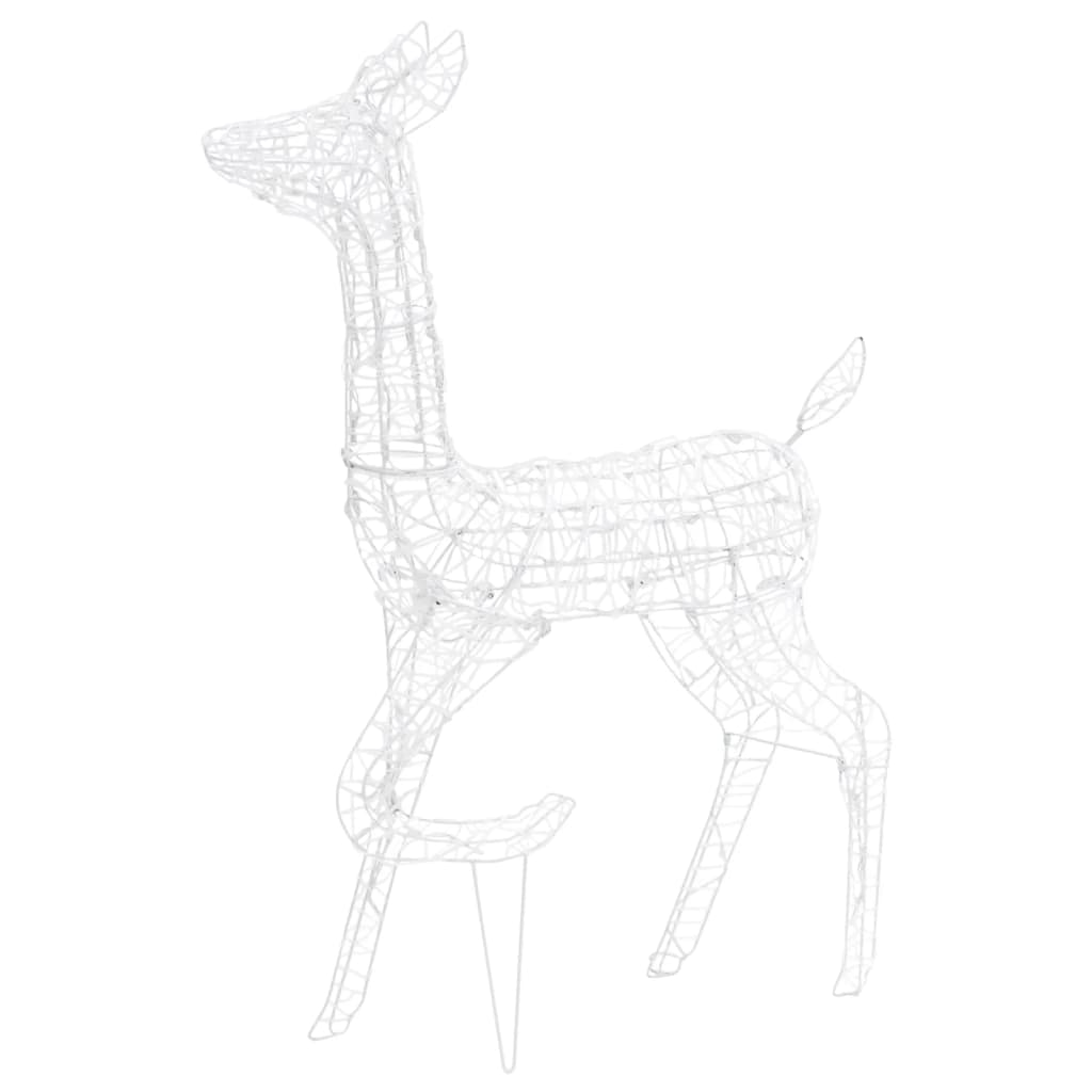 Julereinsdyrfamilie akryl 160 LED 300 cm flerfarget