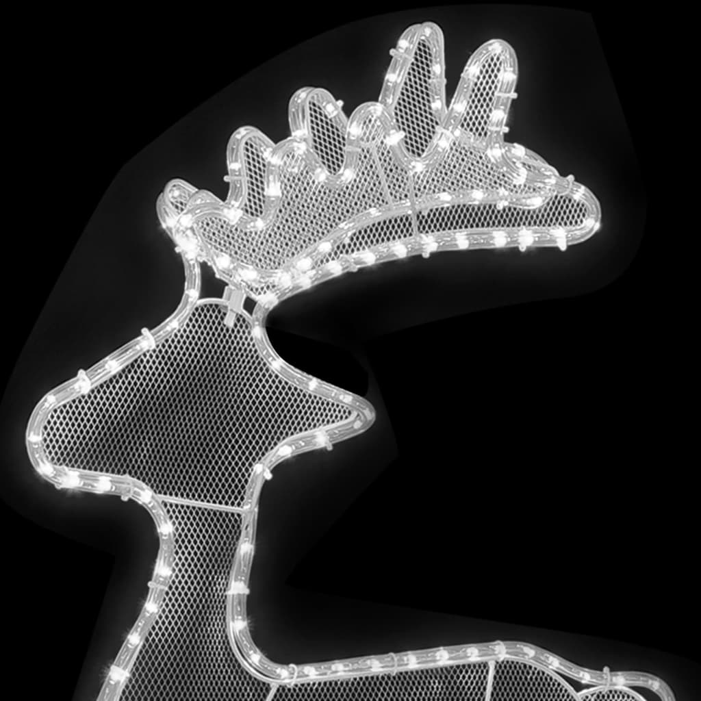 Reinsdyr julepynt med netting 306 LED 60x24x89 cm