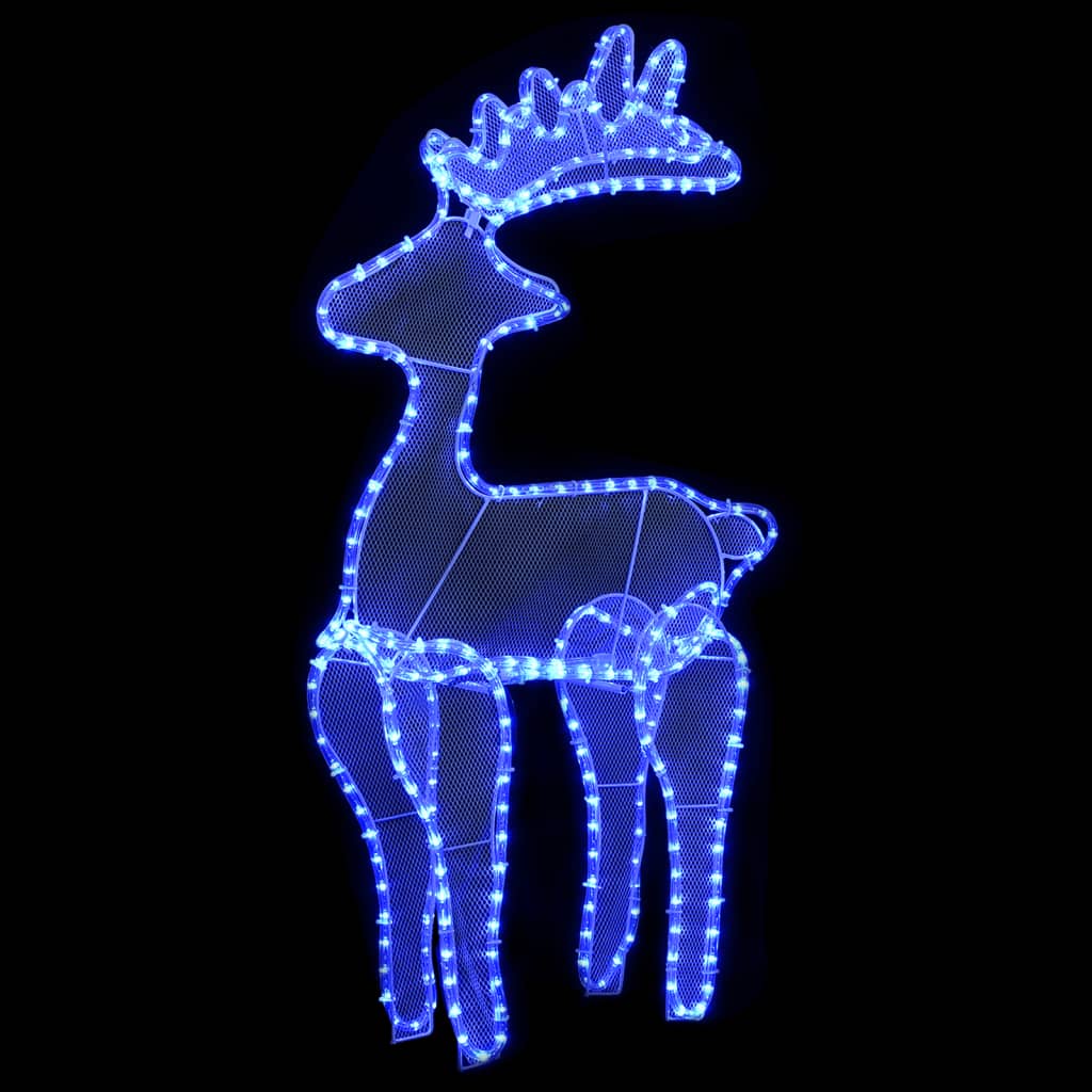 Reinsdyr julepynt med netting 306 LED 60x24x89 cm