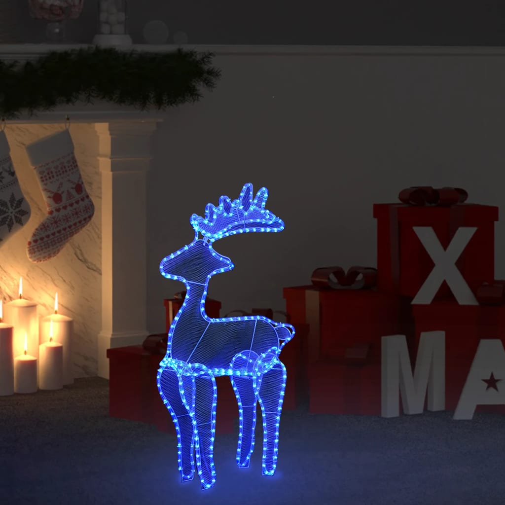 Reinsdyr julepynt med netting 306 LED 60x24x89 cm