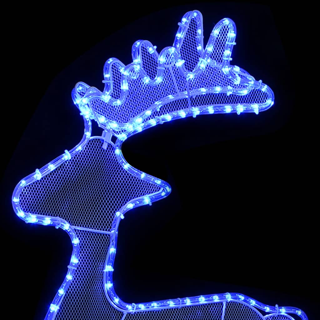 Reinsdyr julepynt med netting 306 LED 60x24x89 cm