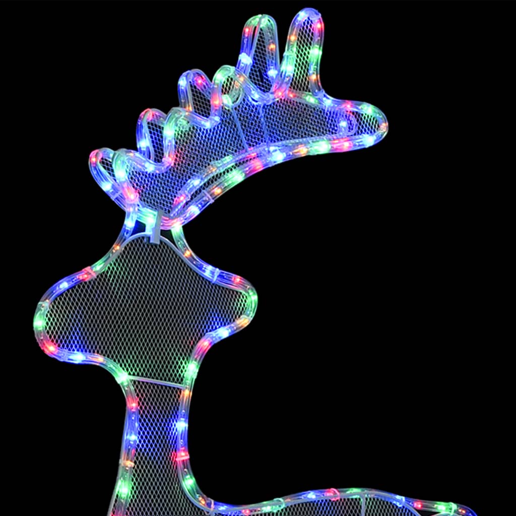 Reinsdyr julepynt med netting 306 LED 60x24x89 cm