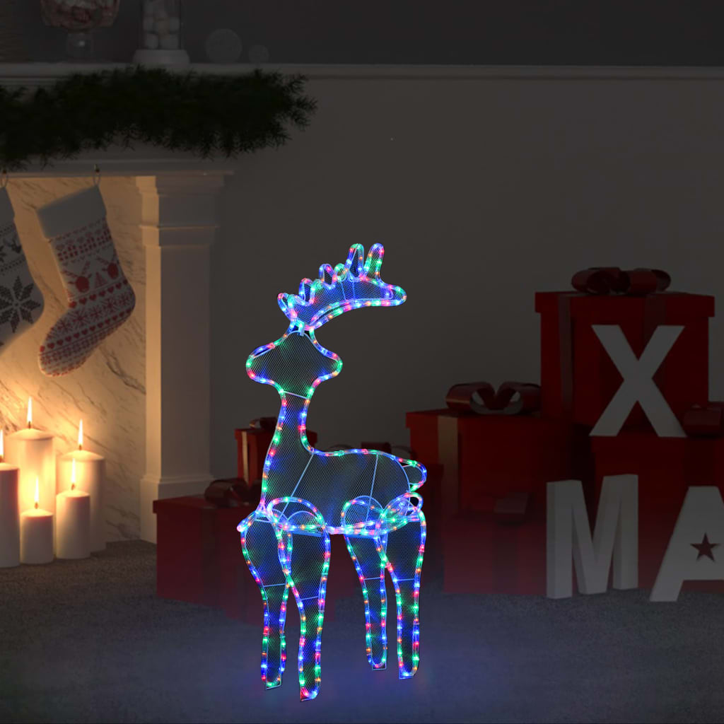 Reinsdyr julepynt med netting 306 LED 60x24x89 cm